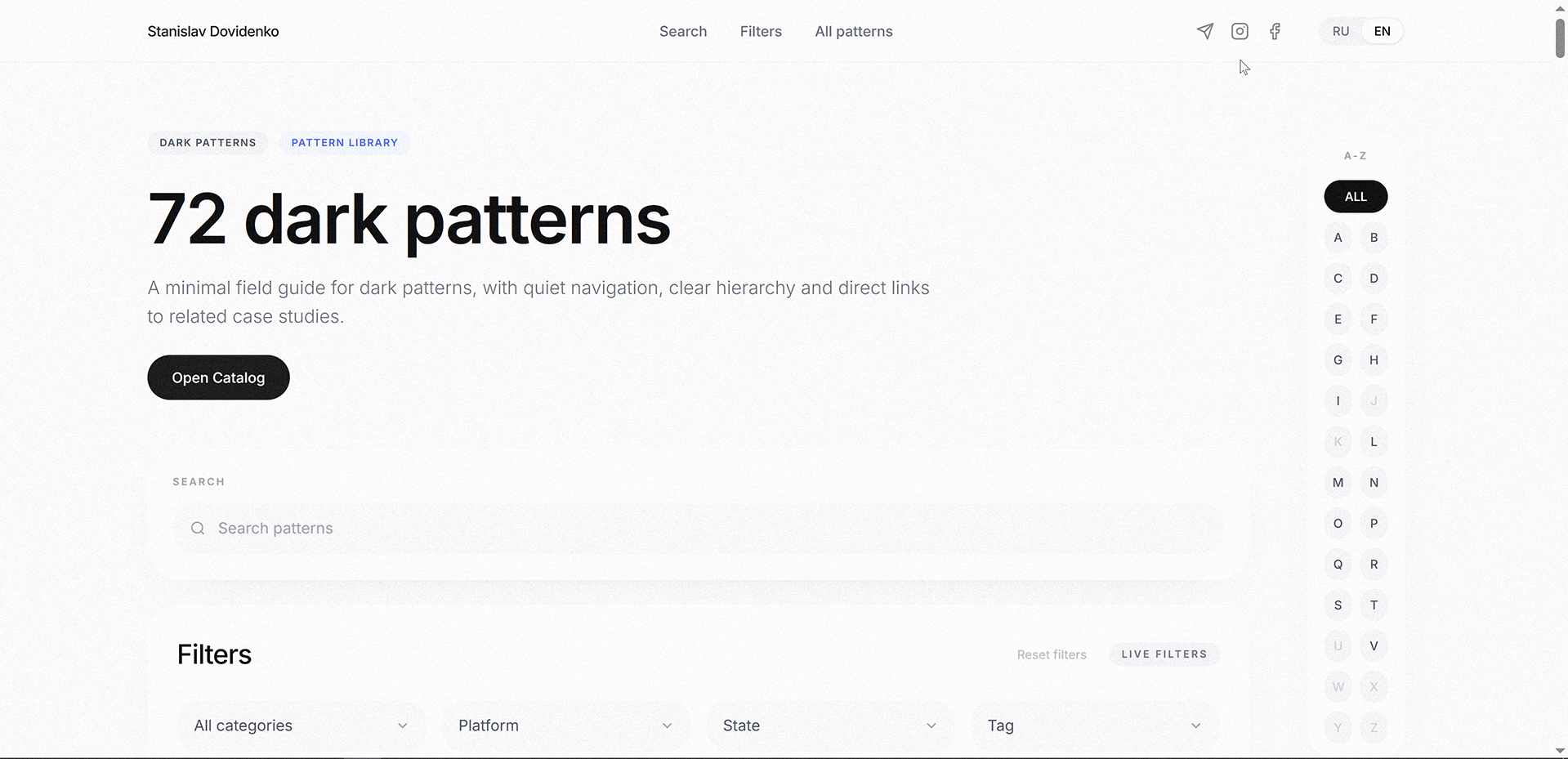 Dark UX Catalog